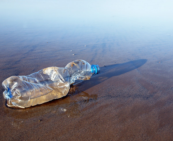 Used Plastic Bottle on Beach