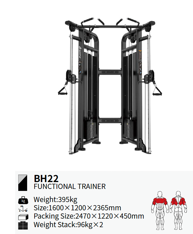 BRTW STRENGTH PIN-SELECTED BH22 FUNCTIONAL TRAINER