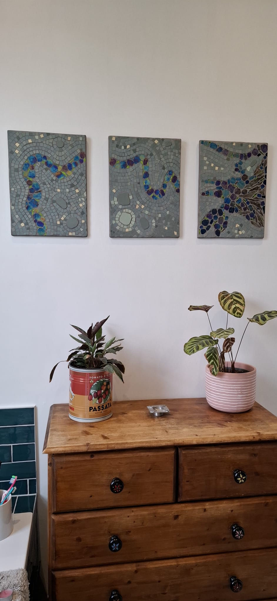 Thames Tile Tryptic mosaic in client's private residence
