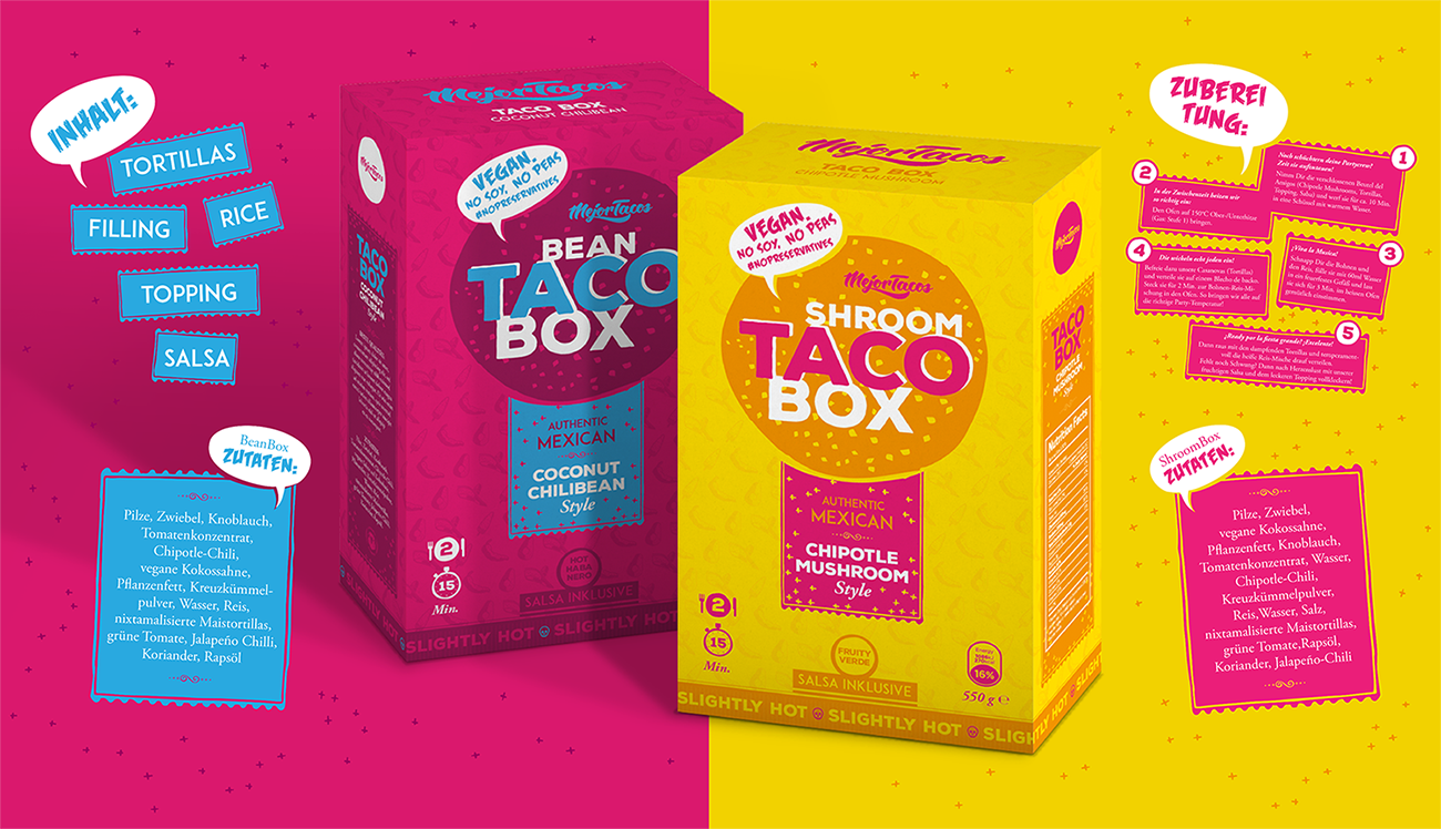 Mejor Tacos Packages Copy Writing German