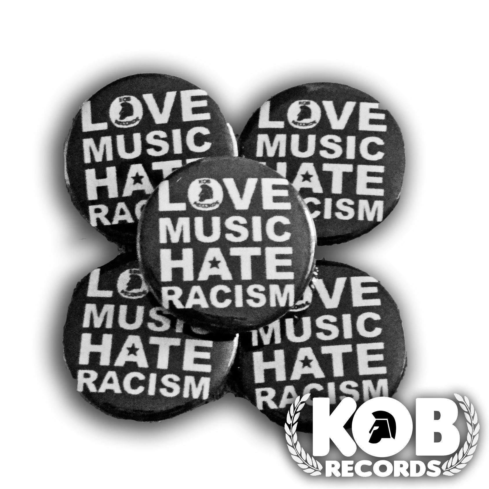 LOVE MUSIC HATE RACISM Button