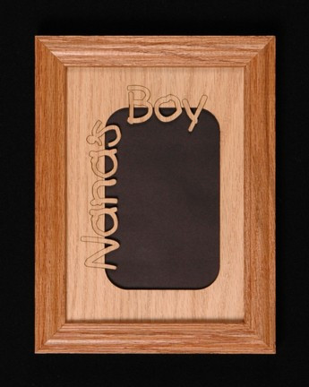 Nana's boy 5 x 7 with choice of frame/script/portrait | family-frameworks