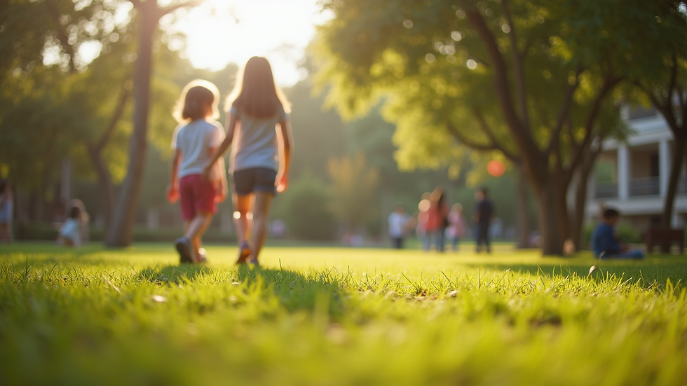 Close-up view of a family-friendly park in Del Valle