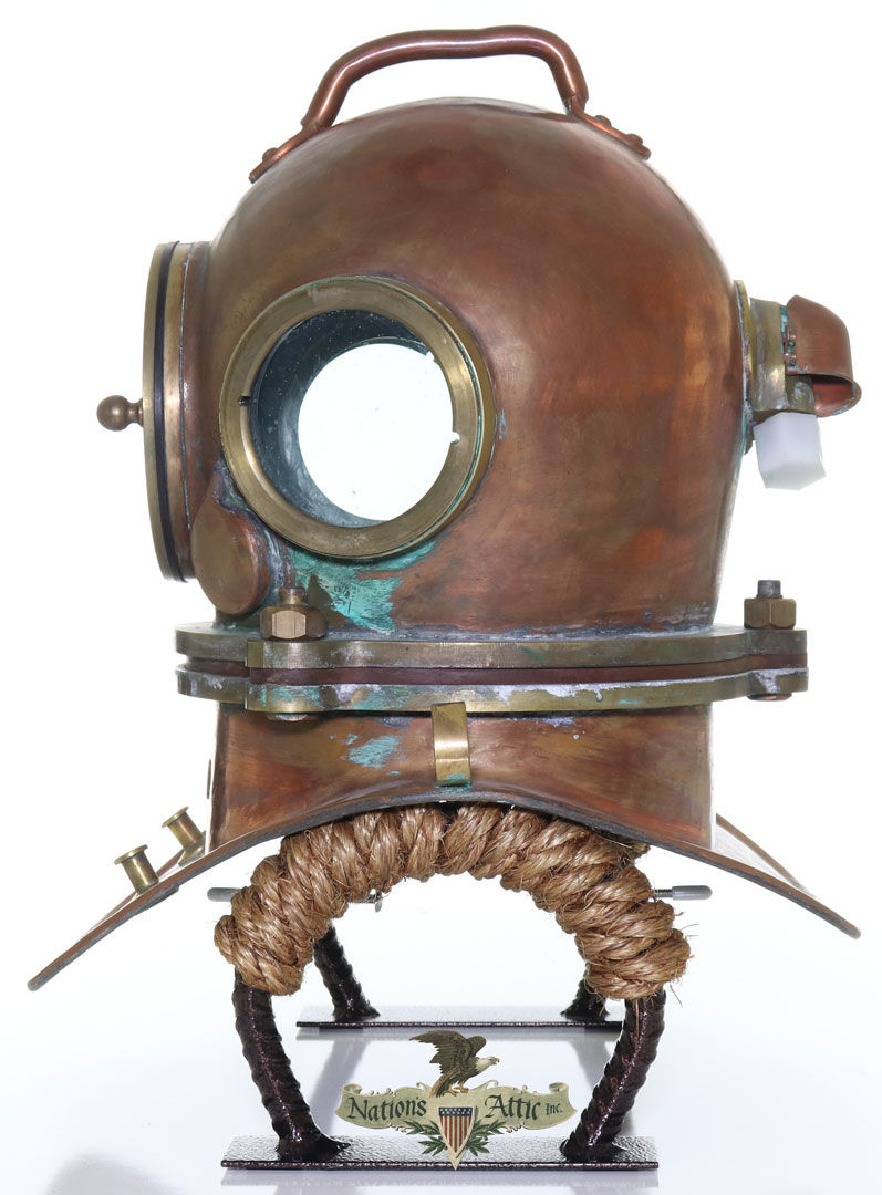 Thumbnail: Russian Navy Three Bolt Diving Helmet - Unused