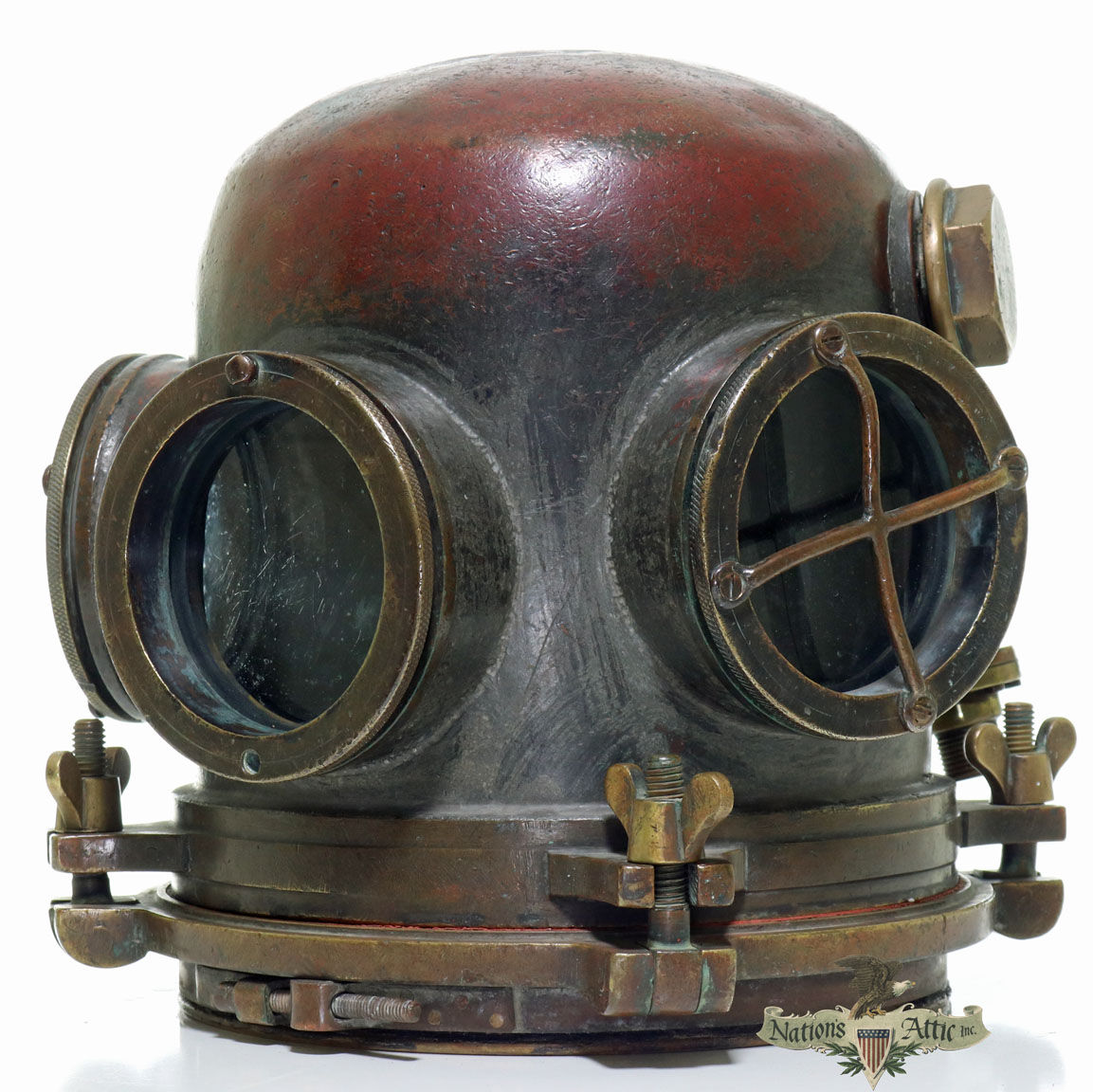 Rare Emil Carlsson 4 Bolt Diving Helmet!