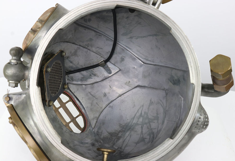 Thumbnail: Rare 1944 Miller Dunn US Navy Mark V Helmet!