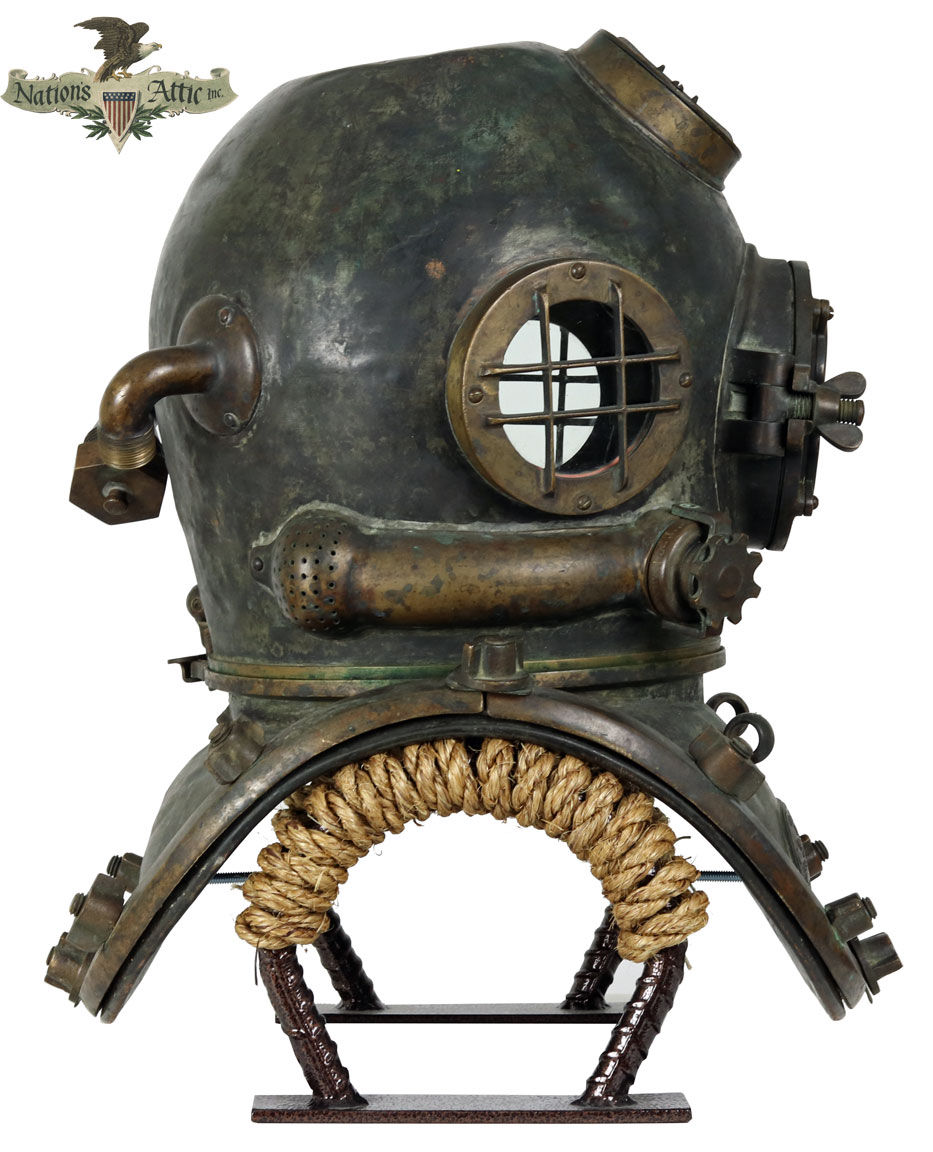 Thumbnail: 1917 Schrader USN Mark V Diving Helmet - #28