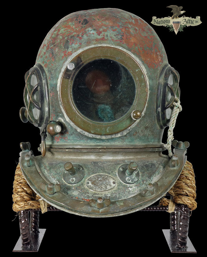 Thumbnail: Antique TOA Japanese Diving Apparatus Helmet