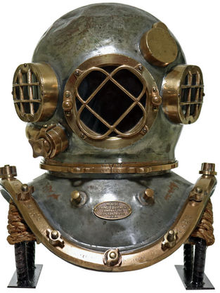 Morse Diving Equipment diving helmet.