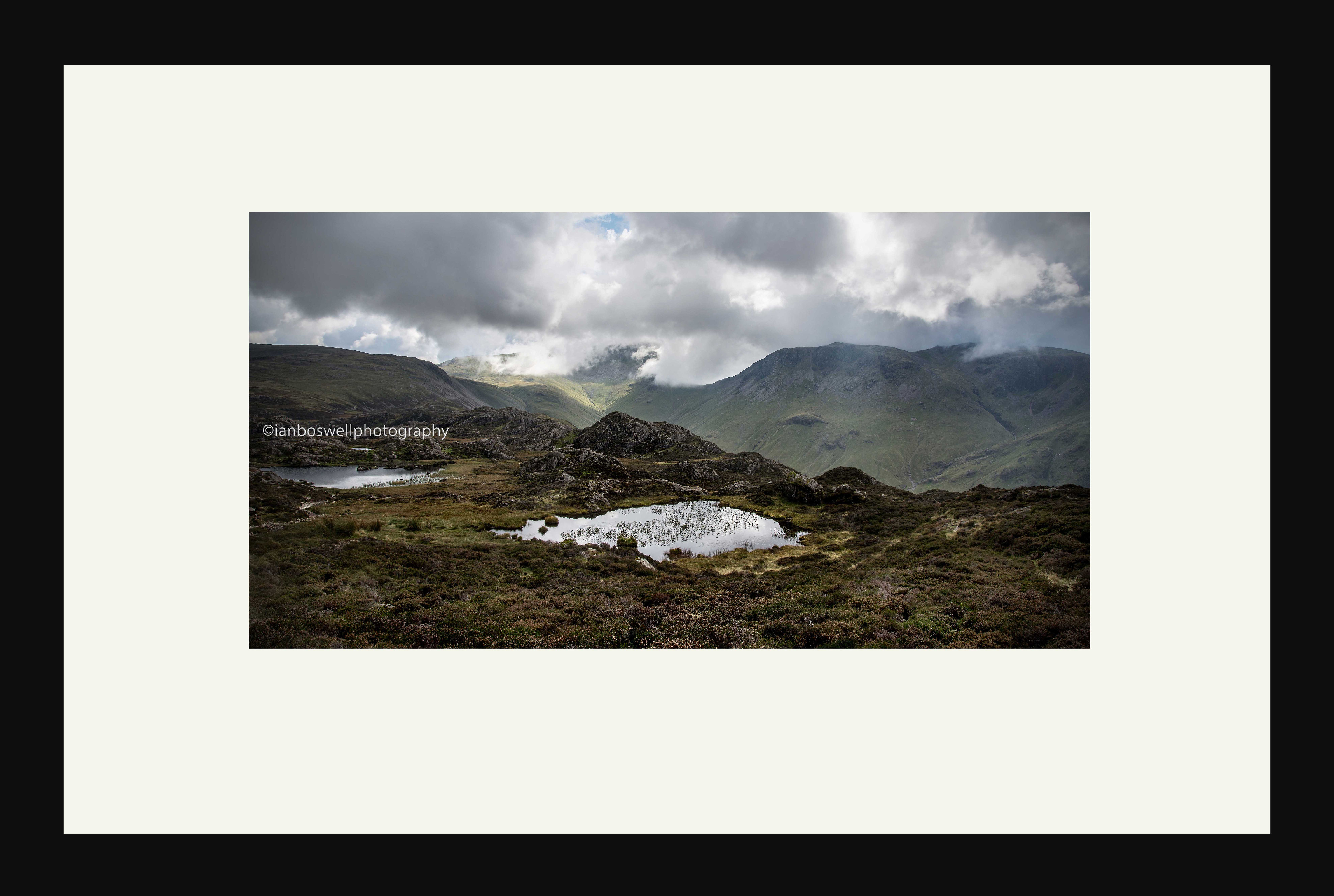 small, unnamed tarn near the summit of haystacks (framed)