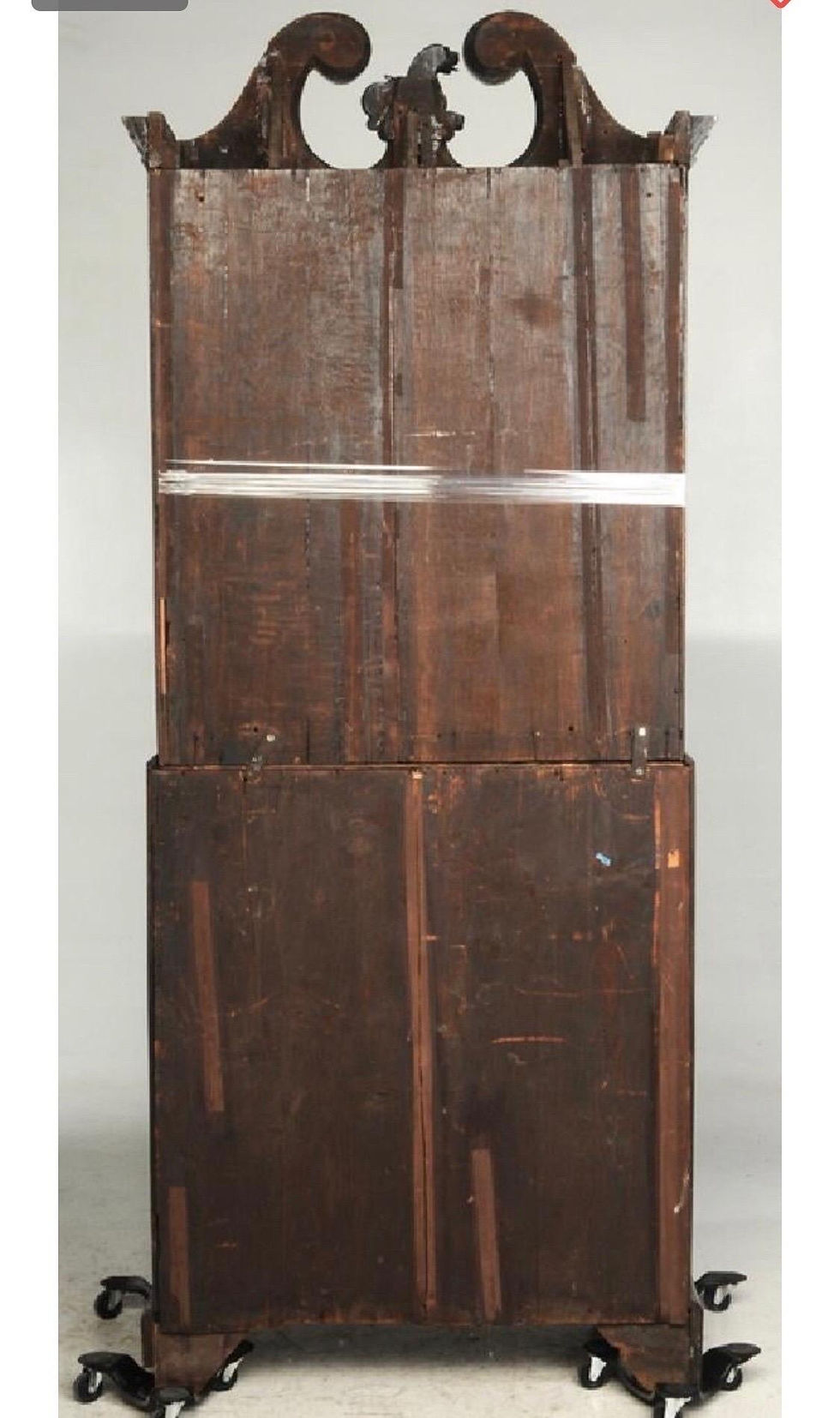 Thumbnail: 18th Century Irish Mahogany Georgian Secretary with Sunflowers and Irish Hound
