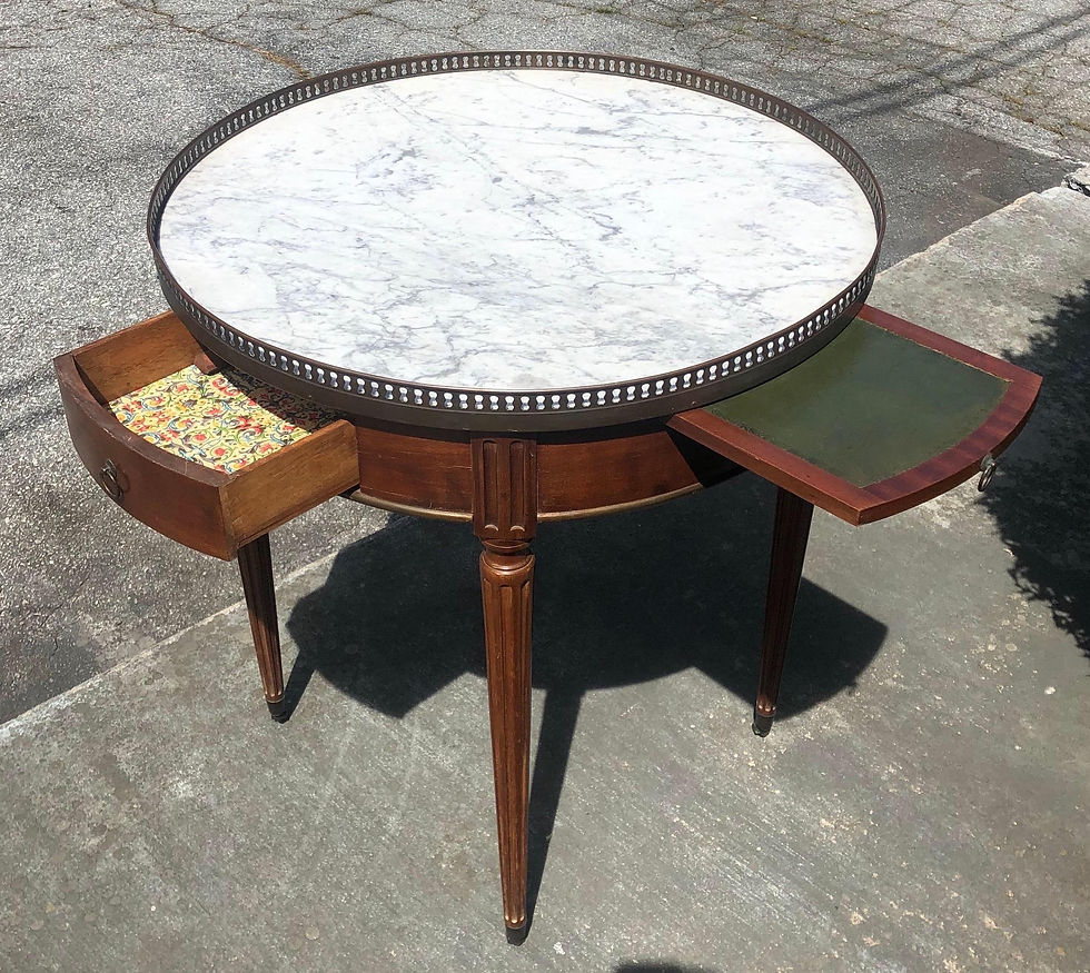 Thumbnail: 19th Century French Marble-Top Bouillotte Table