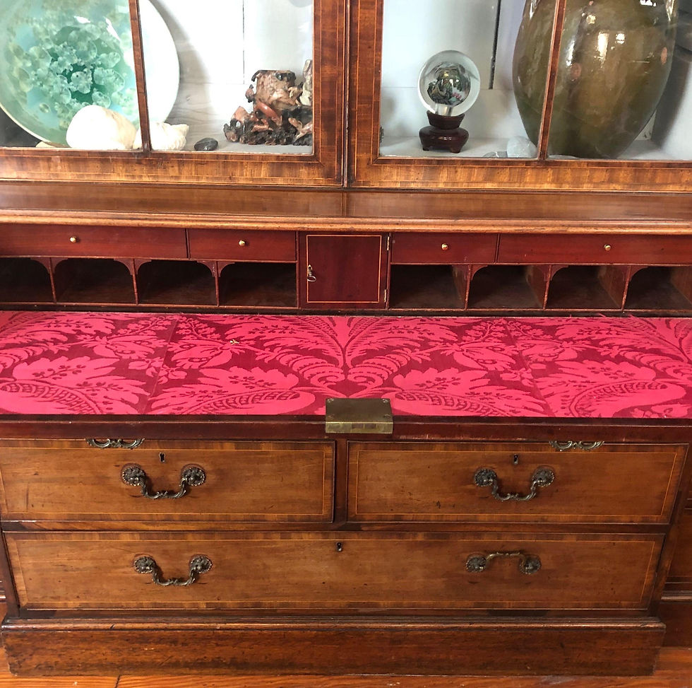Thumbnail: 18th-19th Century Georgian Mahogany Breakfront Bookcase