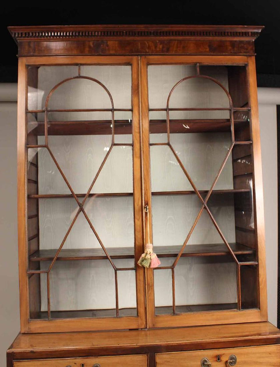 Thumbnail: George III Mahogany Bookcase on Chest