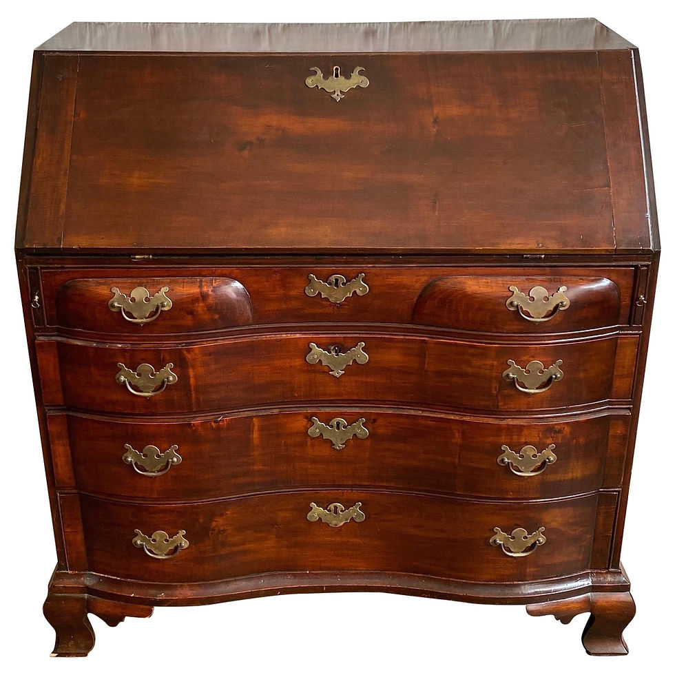 Early 19th Century American Mahogany Slant Front Desk