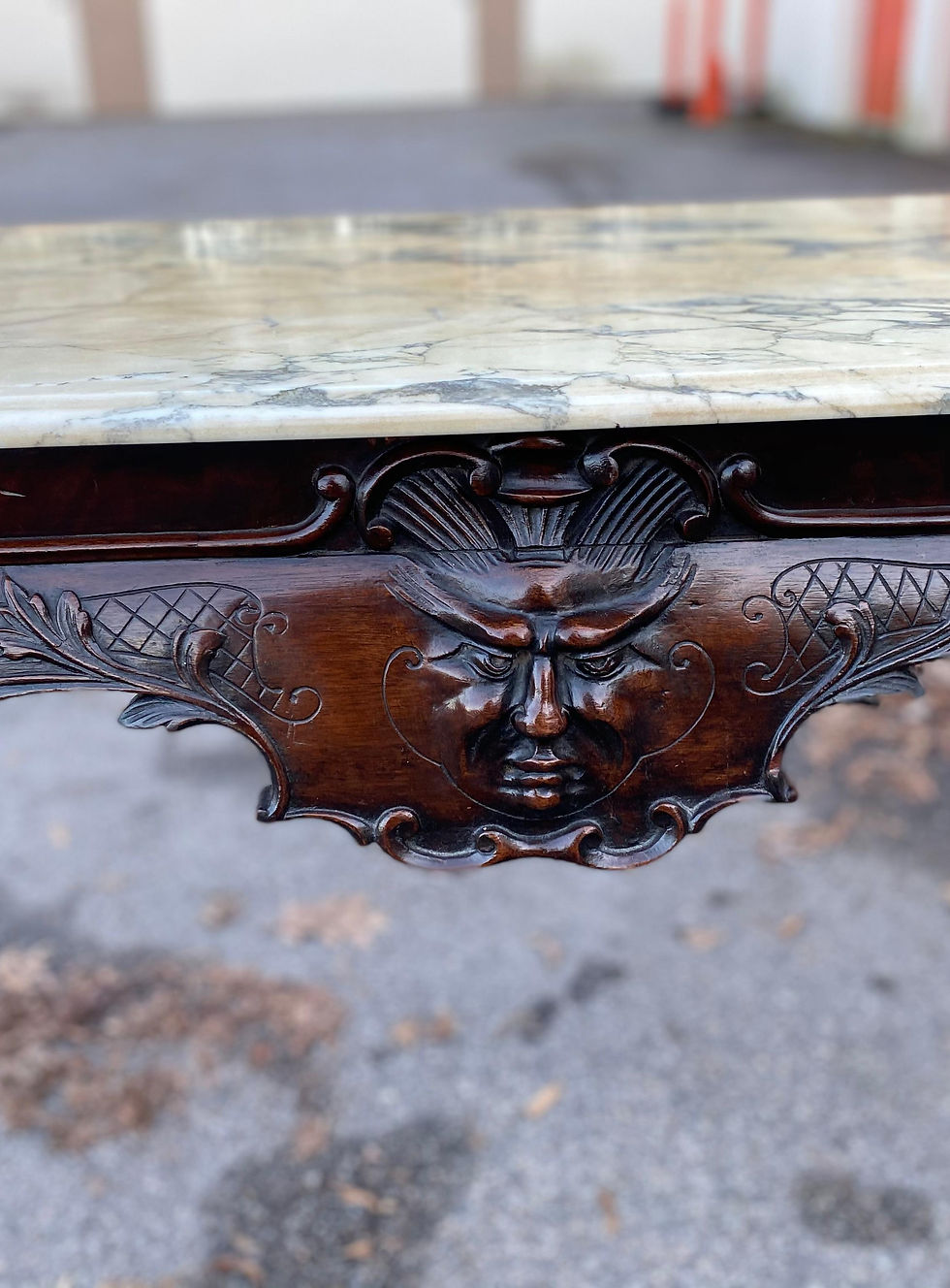 Thumbnail: Fine 19th Century Irish Marble-Top Mahogany Console