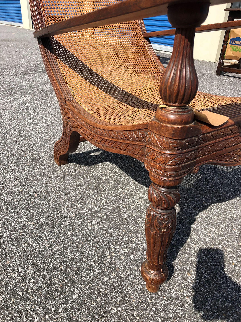 Thumbnail: Carved 19th Century West Indies Rosewood Plantation Chair
