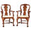 Thumbnail: Pair of Antique Walnut Armchairs with Claw and Ball Feet