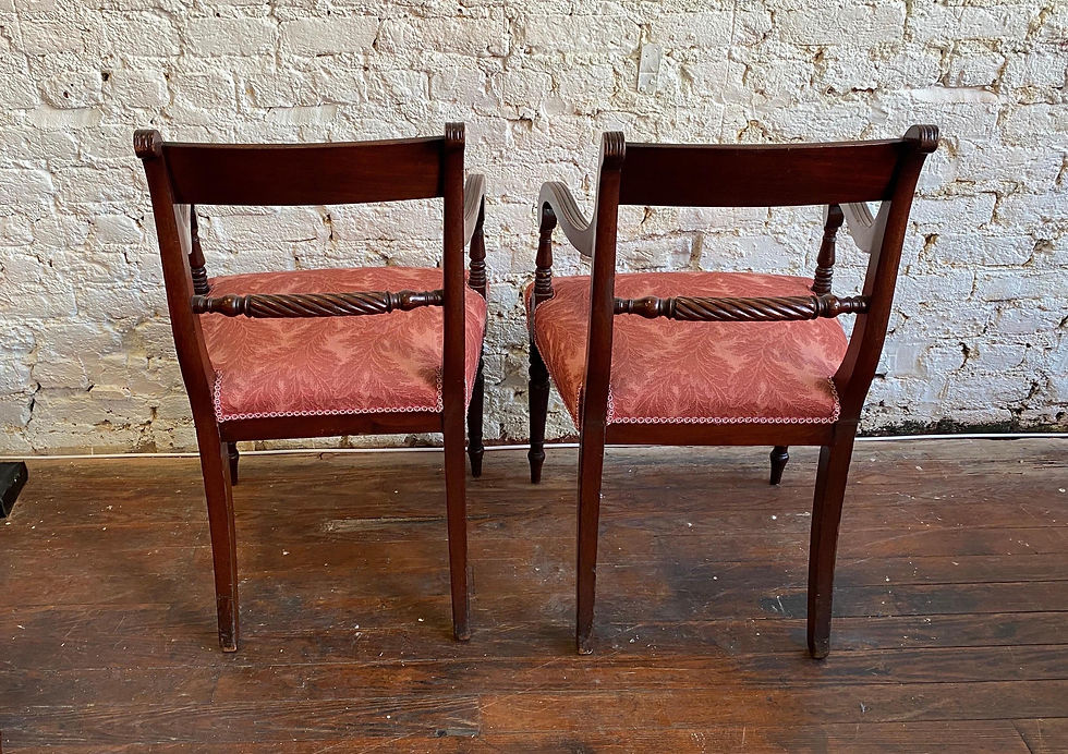 Thumbnail: Set of 12 Period 19th Century English Regency Mahogany Dining Chairs