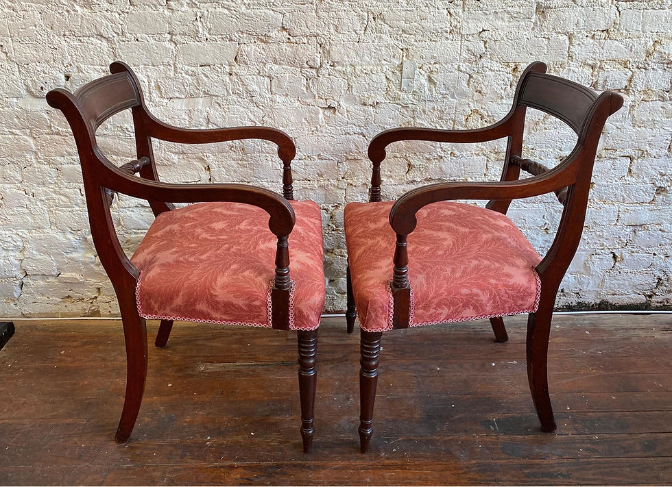 Thumbnail: Set of 12 Period 19th Century English Regency Mahogany Dining Chairs