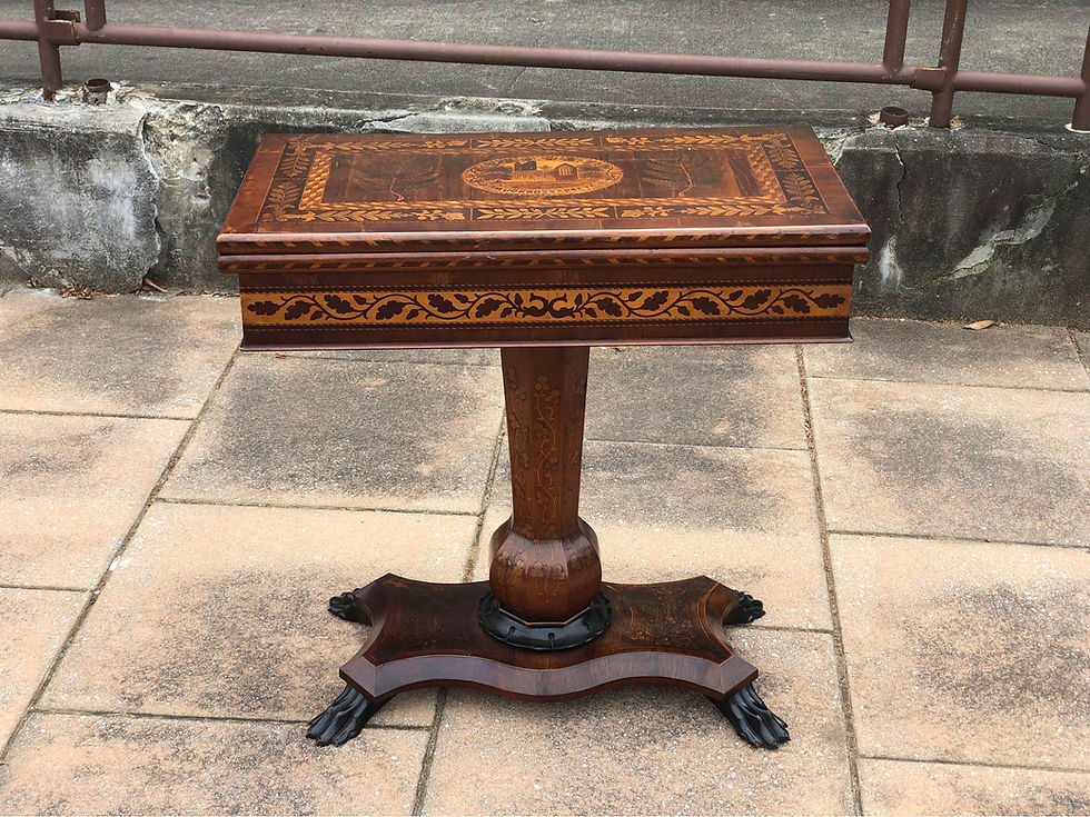 Thumbnail: Rare Killarney Games Table, Depictions of Muckross Abbey & Shamrocks