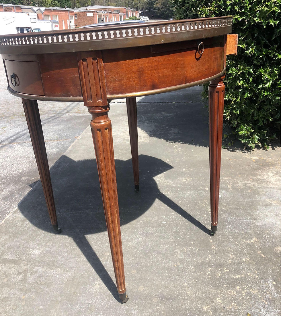 Thumbnail: 19th Century French Marble-Top Bouillotte Table