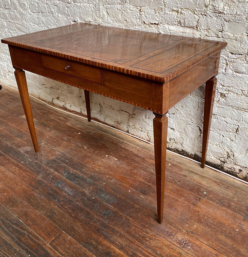 Thumbnail: Early 19th Century Italian Neoclassical Inlaid Single Drawer Table/ Desk