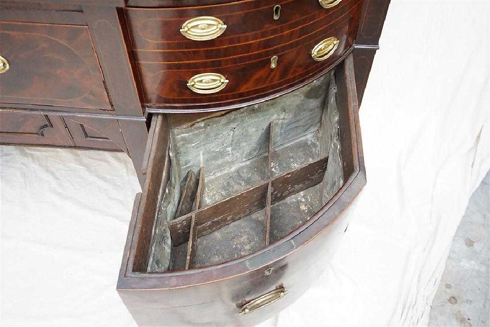 Thumbnail: Georgian sideboard with brass gallery