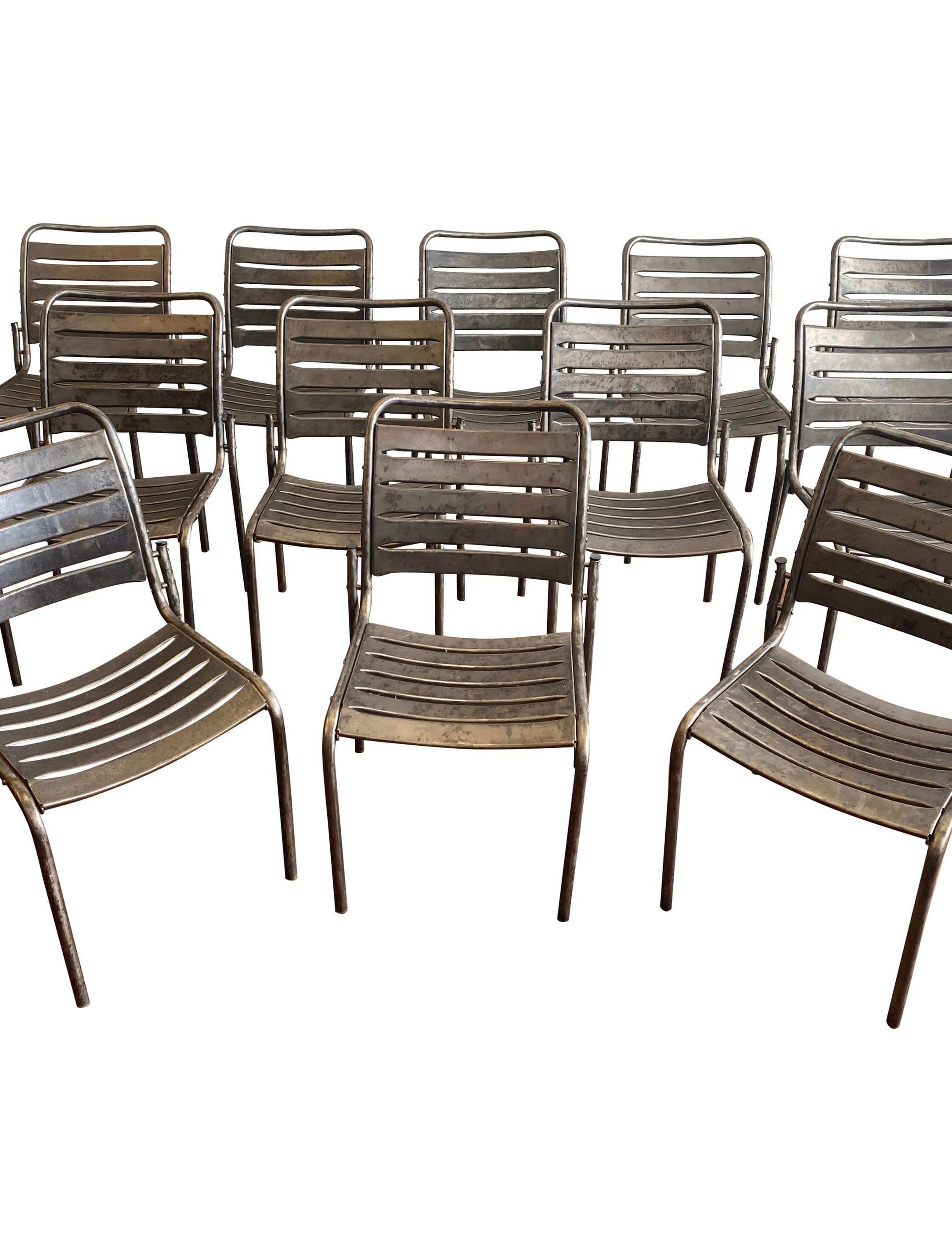 Set of 12 Modern Metal Chairs