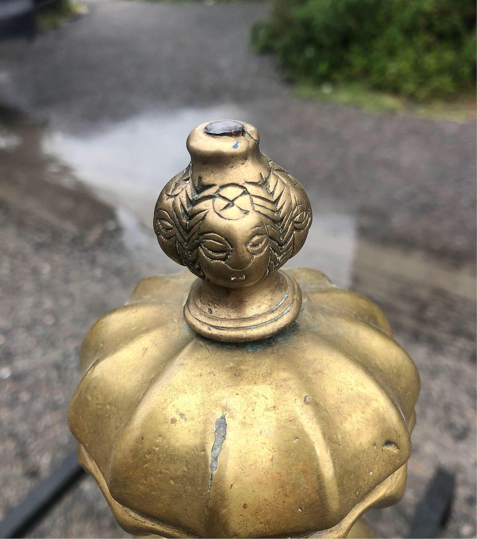 Thumbnail: 19th Century French Bronze and Iron Andirons
