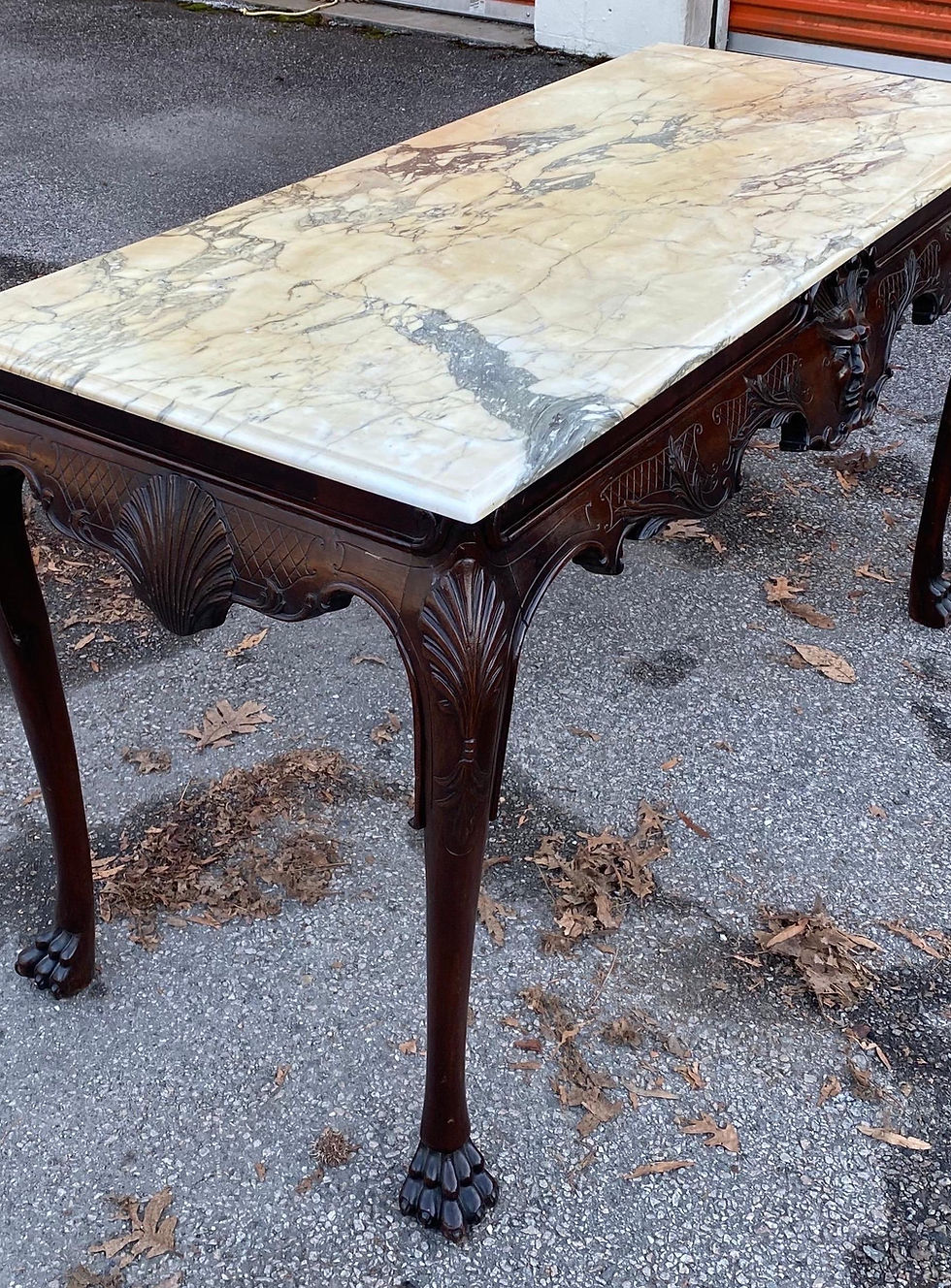 Thumbnail: Fine 19th Century Irish Marble-Top Mahogany Console