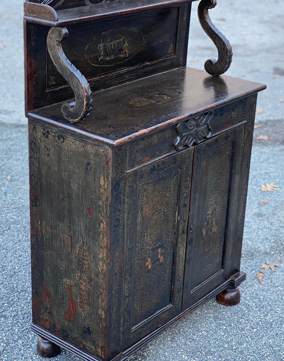Thumbnail: 19th Century English Regency Green Chinoiserie Decorated Chiffonier