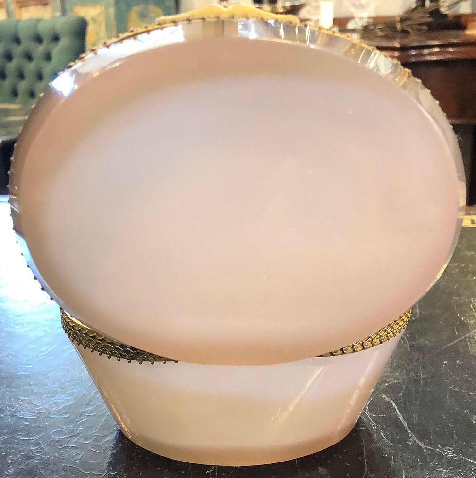 Thumbnail: Oval Pink Opaline Dresser Box