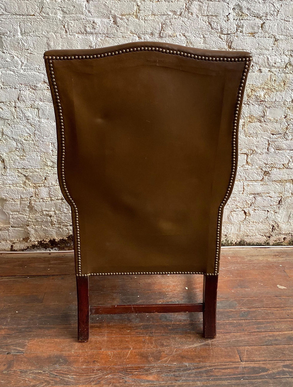 Thumbnail: 19th Century Georgian Wingchair in Leather