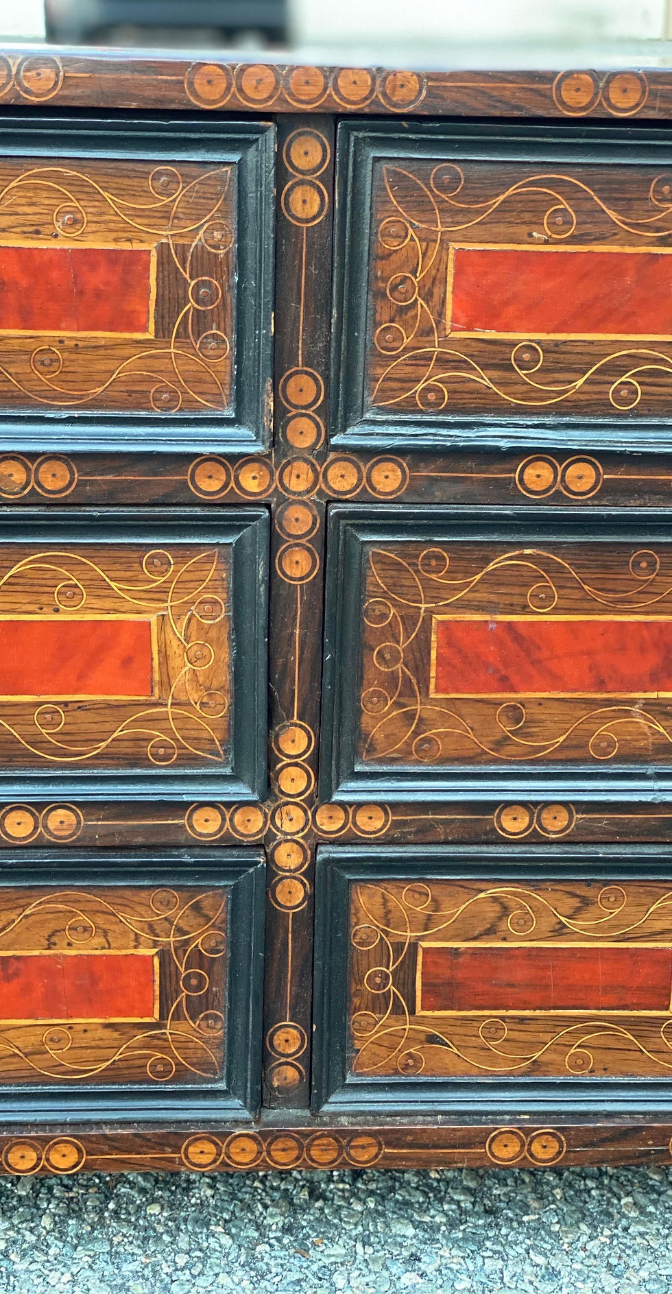 Thumbnail: Early 18th Century Inlaid Italian Walnut and Tortoise Shell Vargueno