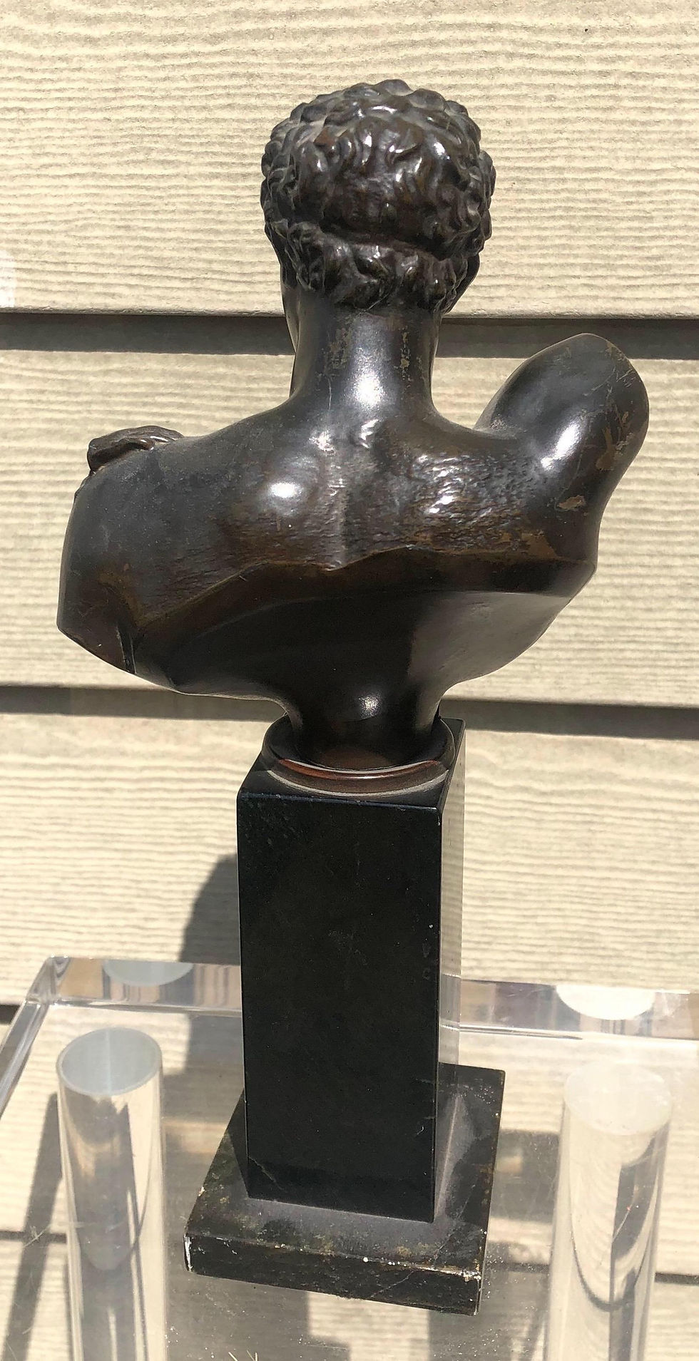 Thumbnail: Pair of 19th Century Italian Grand Tour Bronze Busts on Marble Stands