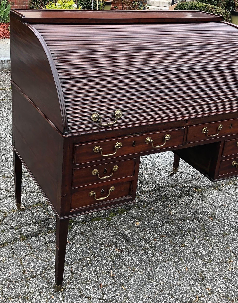 Thumbnail: 19th Century Georgian Mahogany Tambour Desk