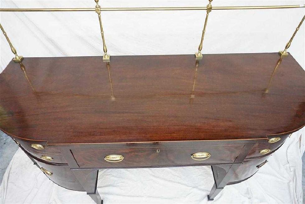 Thumbnail: Georgian sideboard with brass gallery