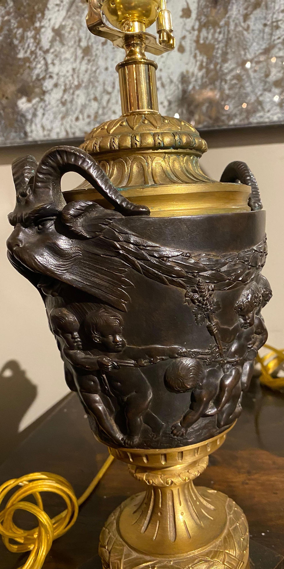 Thumbnail: 19th Century French Bronze Cassoullettes Mounted as Lamps