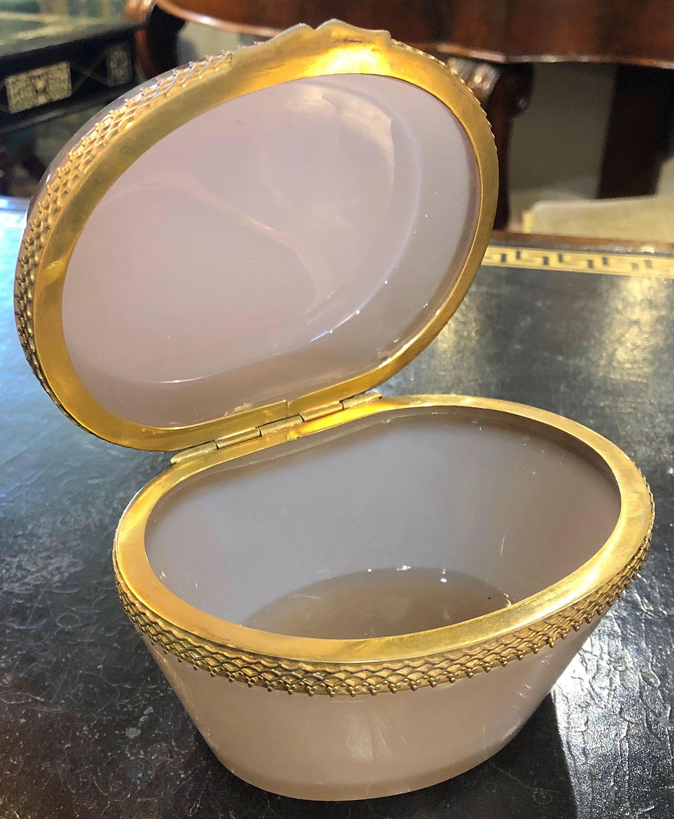 Thumbnail: Oval Pink Opaline Dresser Box