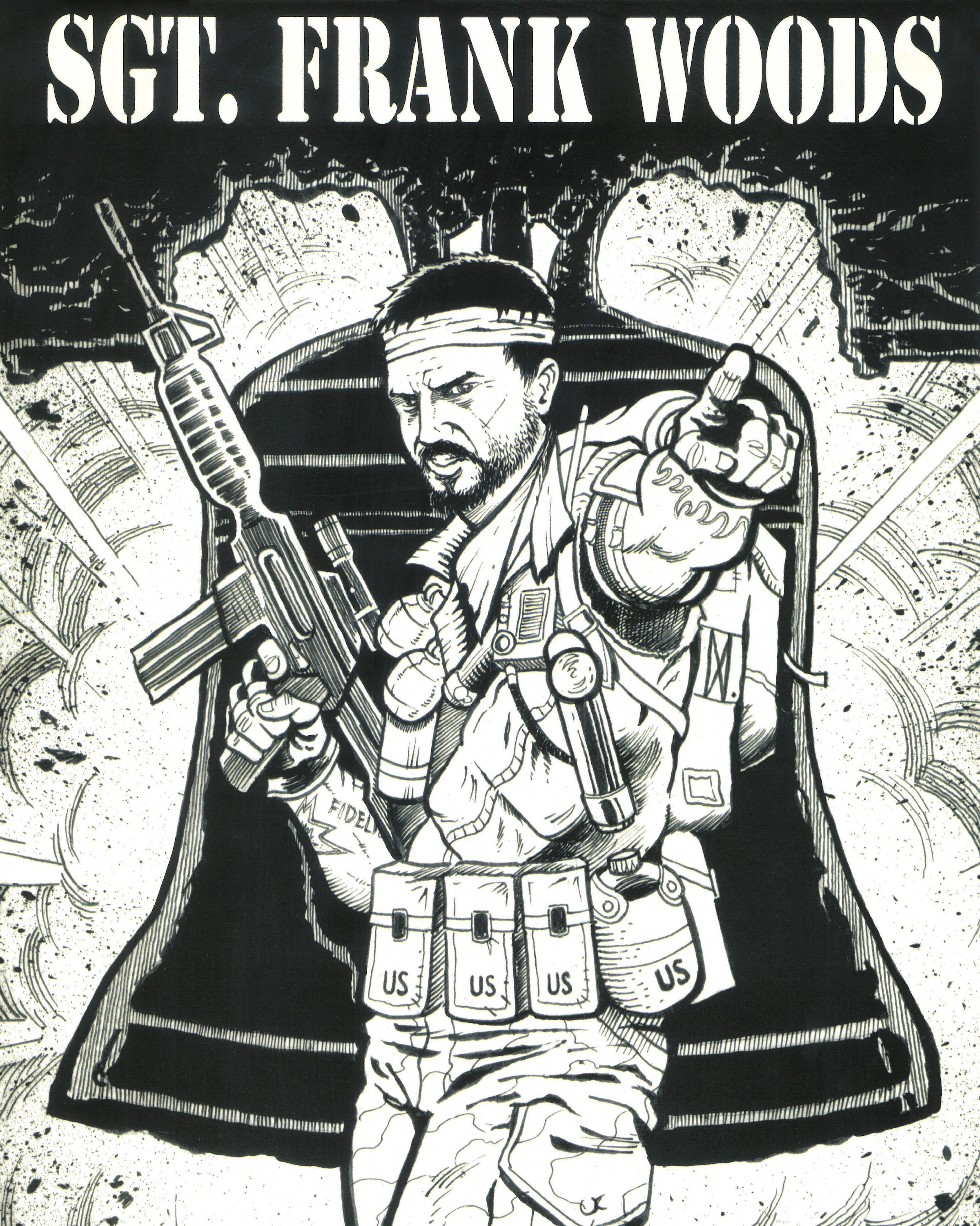 James C. Burns -  Frank Woods - Call of Duty - 8x10 & 11x14 Photo