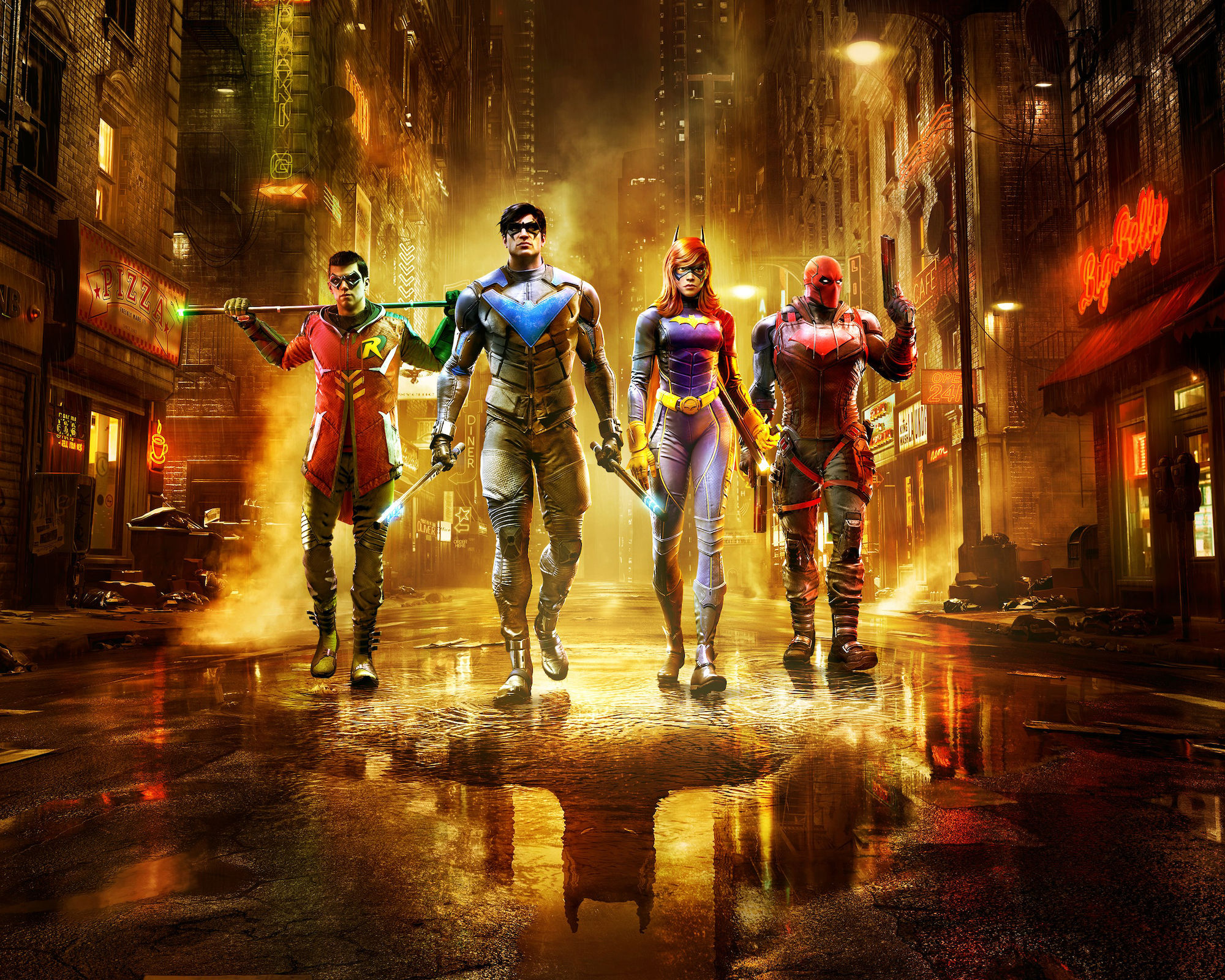 Gotham Knights CAST x4 -Batgirl, Nightwing, Robin, Red Hood- 8x10 & 11x14 Photo