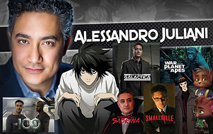 L in Death Note, Lt. Gaeta in Battlestar Galactica, The 100, Dr. Hamilton in Smallville, Gambit in X-Men: Evolution, Hot Wheels: Battle Force 5, Man of Steel, LEGO Nexo Knights, Super Monsters, Ninjago, Beast Machines: Transformers, Captain N