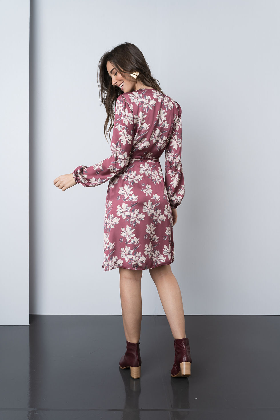 Miniatura: Vestido Estampado de Cetim