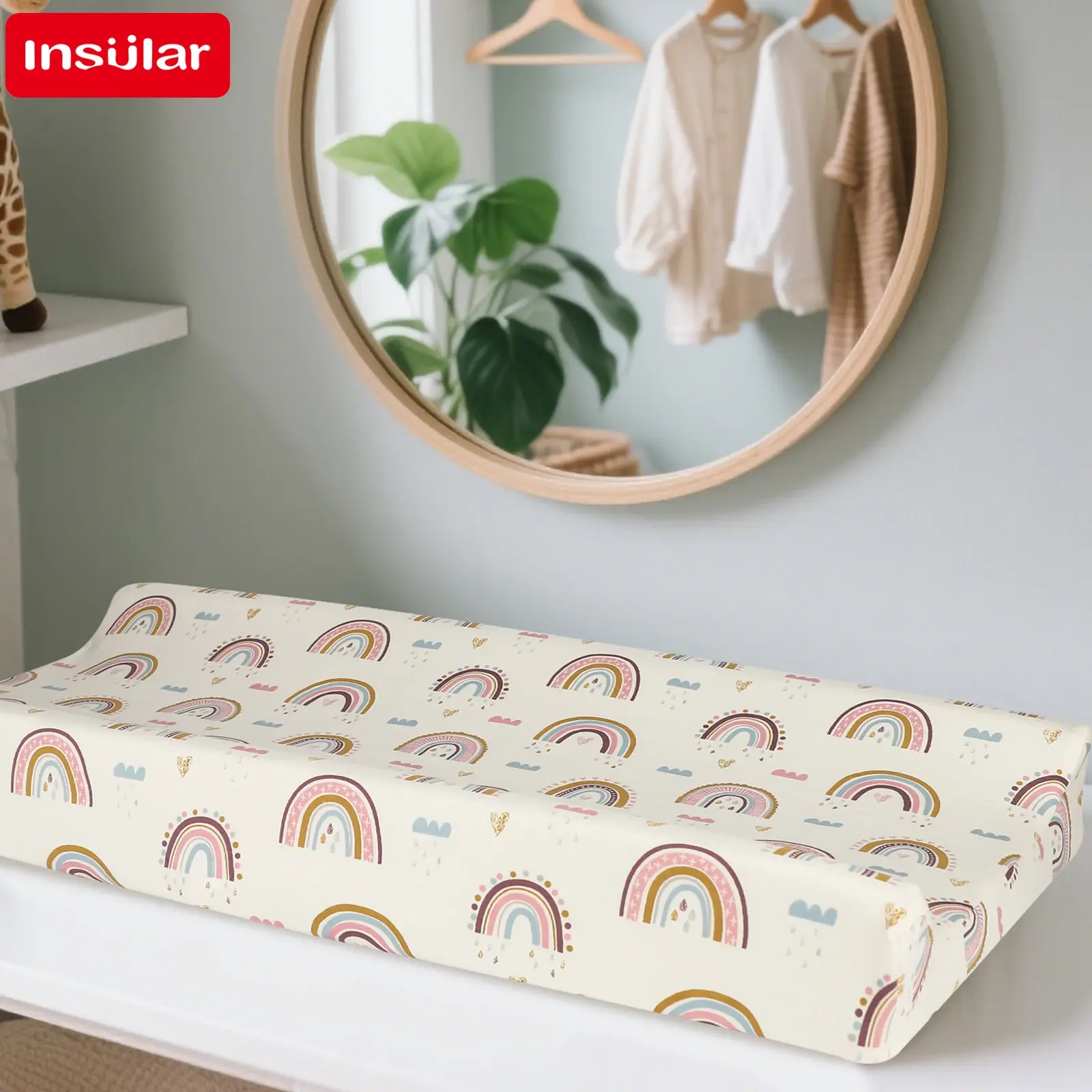 Pure Cotton Cushion Reusable Cartoon Changing Pad Cover Printing Design 