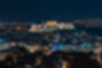 plaka greece view of acropolis by night