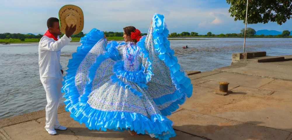 Rio magdalena presencia bailadores de cumbia