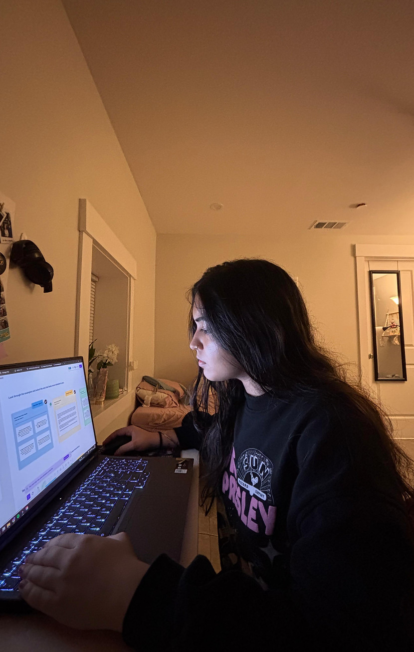 Photo of me researching