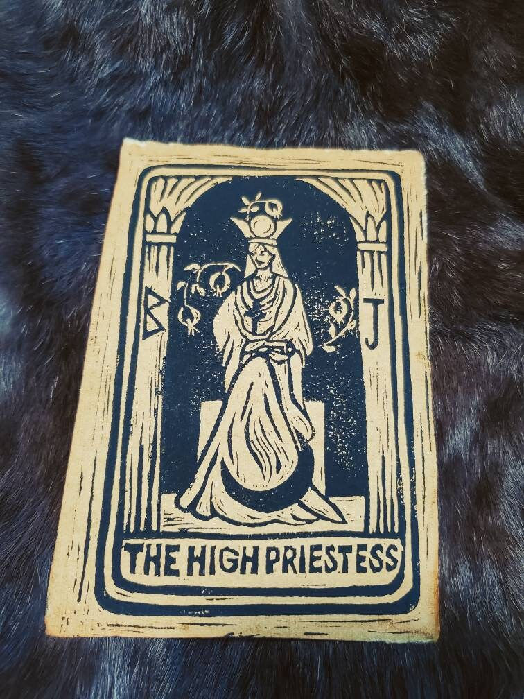 Major Arcana Tarot Card Blockprint art print