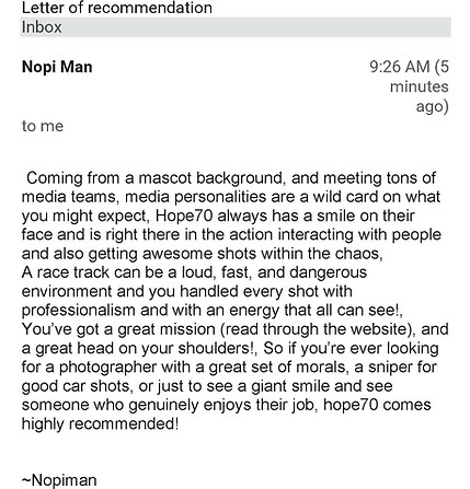Letter of recommendation from NOPIMAN_ed